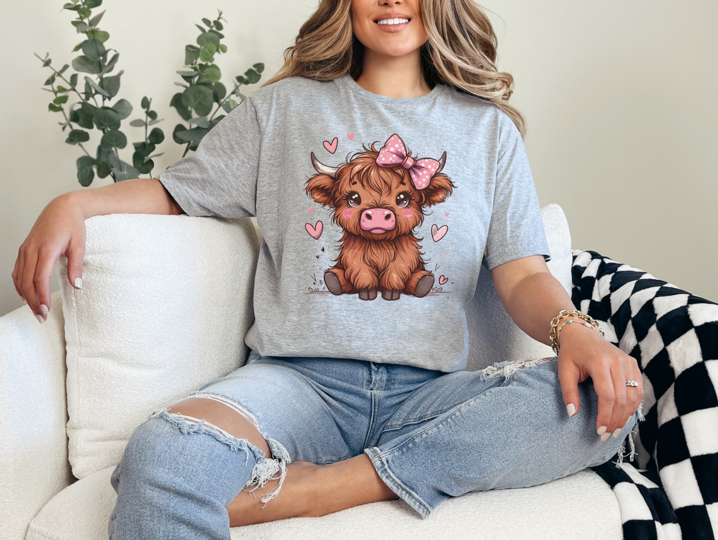 Cute Cow Valentines Tee