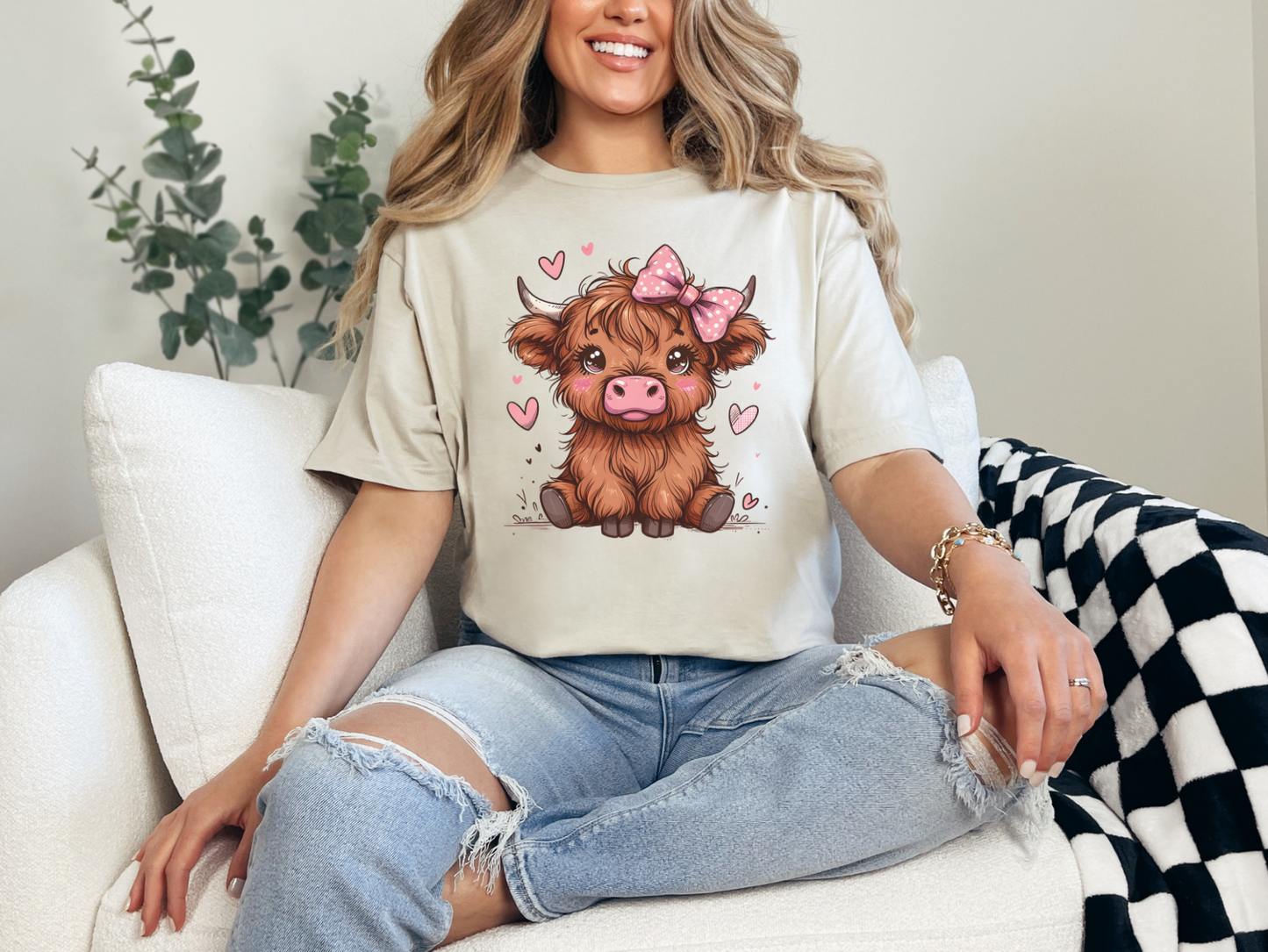 Cute Cow Valentines Tee